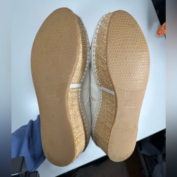 Stuart Weitzman Mantra Platform in Ivory Linen Size 7 - Picture 9 of 11